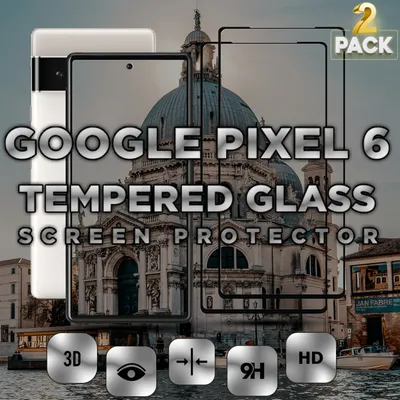 Produktbild von 2 balení Google Pixel 6 - Tvrzené sklo 9H - Vysoce kvalitní 3D ochrana displeje