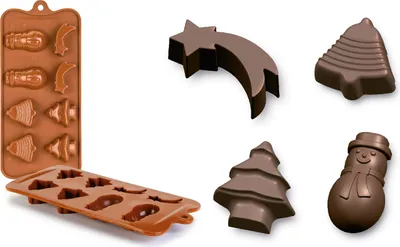 Produktbild von Ibili-Flexible Pralinenform, Silikon, 10,5x21x2,5 cm, braun
