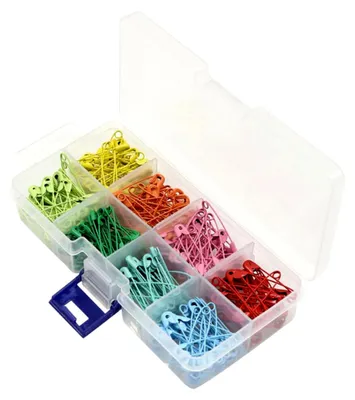 Produktbild von 240 Stück Metall Sicherheitsnadel-Clips für DIY-Näharbeiten und Bastelprojekte