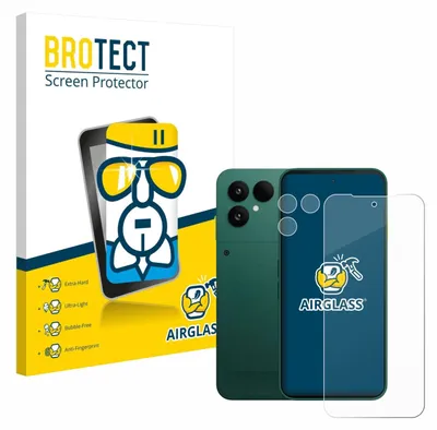 Produktbild von BROTECT Schutzglas für Fairphone 6 (Display+Kamera) Schutzfolie Panzer Folie Glas Display Schutz klar
