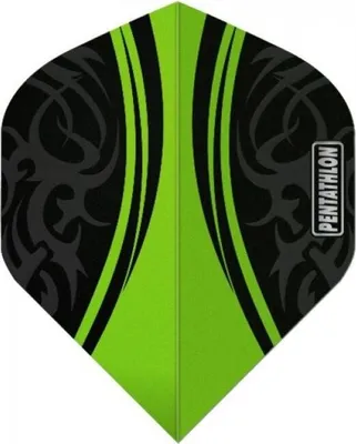 Image de Pentathlon Tribal Vert Vols Fléchettes 3er Set Dartflights