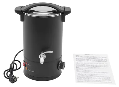 Image de Fondeur de cire / Chauffe-cire - Creuset électrique - 1800 W - Capacité de 6,7 L - Thermostat 30–110 °C - 220–240 V - Acier inoxydable 304 - Noir
