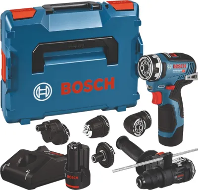 Immagine prodotto di Trapano professionale Bosch GSR 12V-35 FC 2xbatterie 3,0 AH + caricatore Gal 12V-40 GFA 12-H-B W E X L-Boxx