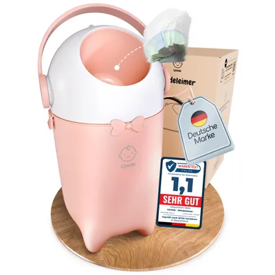 Produktbild von Levias® Windeleimer Baby Mülleimer Geruchsdicht | Windelmülleimer Geruchsdichter Wickeleimer ohne teure Nachfüllkassetten 10L Volumen