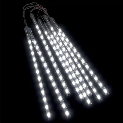 Produktbild von vidaXL LED Meteor-Lichter 8 Stk. 30 cm Kaltweiß 192 LEDs