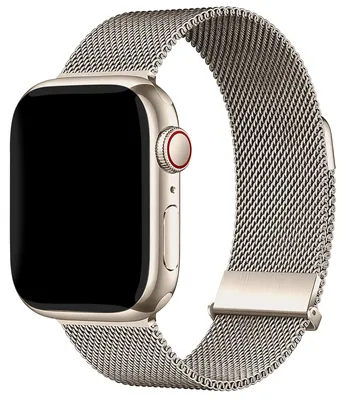 Zdjęcie produktu dla imoshion Milanees – pasek magnetyczny do zegarka Apple Watch | 44/45/46/49 mm – Starlight, Obraz wygenerowany przez AI