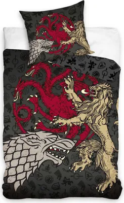 Produktbild von Game of Thrones Bettwäsche - weiche Baumwolle 140x200 cm Kissen und Decke