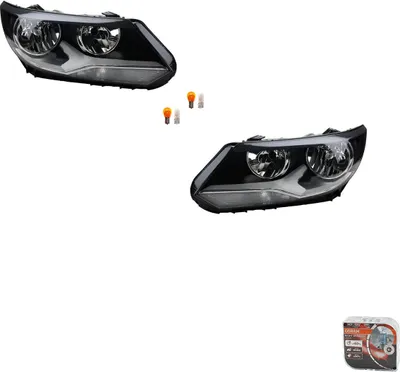 Productafbeelding van Koplampen + Osram Night Breaker Laser, geschikt voor VW Tiguan 5N, bouwjaar 06/11-, H15, links en rechts, artikelnummers: 5N1941005, 5N1941005B, 5N1941005C, 5N1941029, 5N1941006, 5N1941006B. Johns