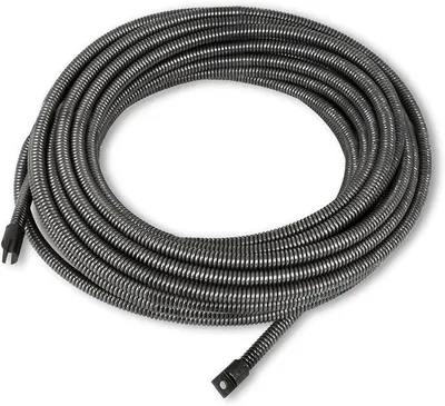 Image de Spirale de 20 mètres de long pour machine de nettoyage de canalisations électriques, diamètre de la spirale : 13 mm, raccordement M6, pour tuyaux de diamètre 5 à 10 cm, spirale de nettoyage de canalisations en acier, pièce de rechange pour nettoyeur de canalisations