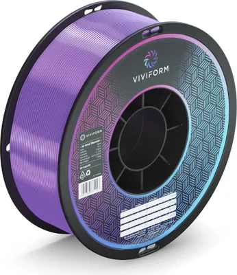 Produktbild von Viviform silk PLA Filament für 3D Drucker, 1kg Rolle, Durchmesser 1,75mm +/- 0,03mm, Lila