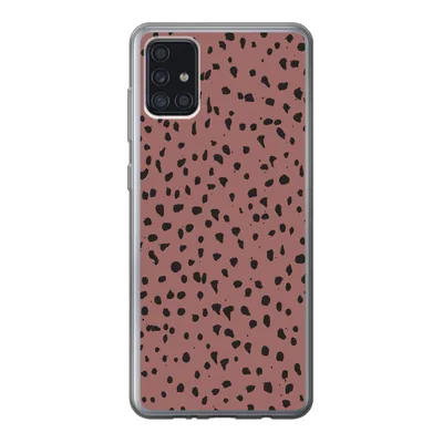 Produktbild von MuchoWow® Handyhülle Schutzhülle Hülle für Samsung Galaxy A52 5G Polka dots - Muster - Schwarz Silikon Softcase Handy Hülle - Umschlag