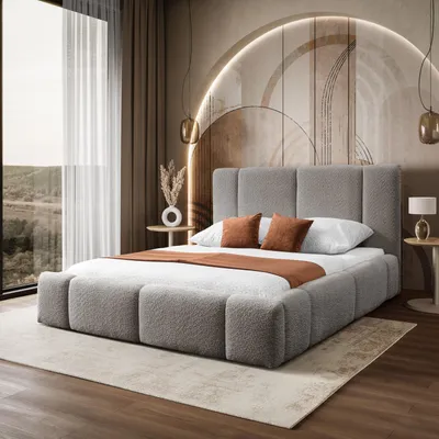 Productafbeelding van Gestoffeerd bed ELENA met bedopslag, 34 lattenbodem, 140x200 cm, Anthology 6