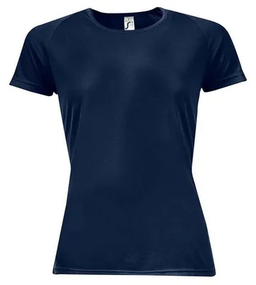 Image de SOLS - T-shirt « Sporty » pour femmes à manches raglan LT2069 (S) (bleu foncé)