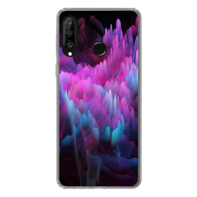 Produktbild von MuchoWow® Handyhülle Schutzhülle Hülle für Huawei P30 Lite Rauch - Farbe - Abstrakt Silikon Softcase Handy Hülle - Handyhülle