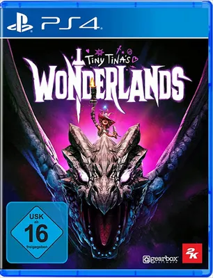 The cover art for the video game Tiny Tina's Wonderlands for PlayStation 4.