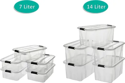 Produktbild von Set Aufbewahrungsboxen 7 Ltr. + 14 Ltr. (je 5 Stück)