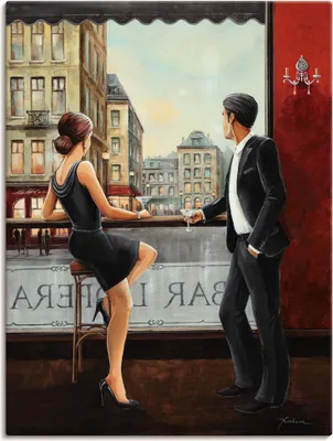 Produktbild von ARTland Leinwandbild Bar Größe: 45x60 cm