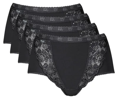 Productafbeelding van Sloggi dames slip, model Chic Maxi, 4-pack, maat 54, zwart