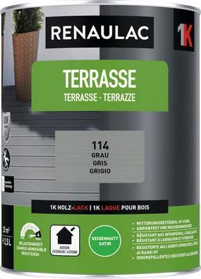 Produktbild von RENAULAC Terrassenfarbe seidenmatt grau 2.5 l
