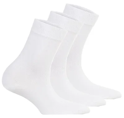 Produktbild von Tamaris Damen Socken, 3er Pack - Comfort Baumwolle Socks, Crew Socken, einfarbig Weiß 39-42