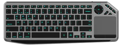Produktbild von Drahtlose Bluetooth-Tastatur, 2,4 G, wiederaufladbare Trackpad-Tastatur mit Touchpad für Smart TV, iOS iPhone/iPad