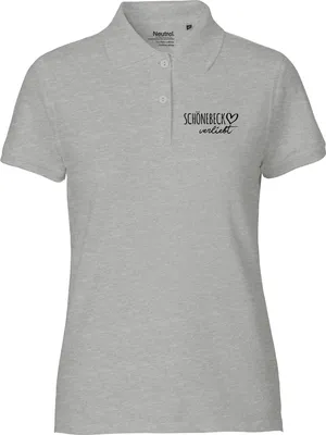 Produktbild von Huuraa Damen Polo Shirt Schönebeck verliebt XL Sport Grey Bio Baumwolle Fairtrade Poloshirt Geschenkidee