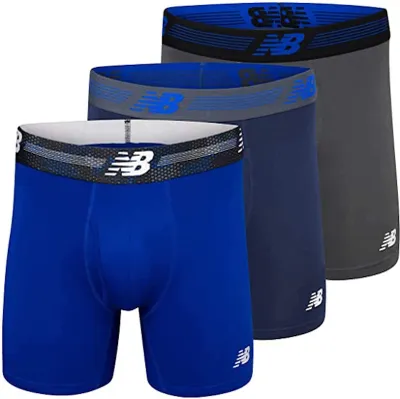 Produktbild von New Balance Men's 6" Boxer Brief Fly Front with Pouch, 3-Pack