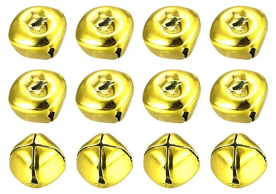 Glöckchen 20 mm, 12 Stück, goldfarben, Bastelglocken