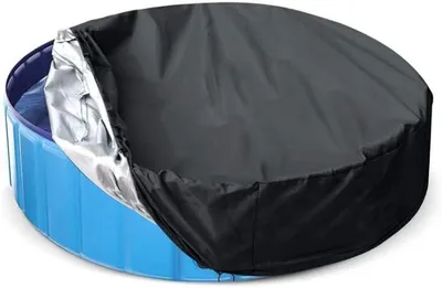 Produktbild von 12FT(φ366*H20CM)Runde Poolabdeckung, Poolabdeckung für Oberirdische Pools mit Spannratsche, 420D UV-Schutz Pool Abdeckplane, Winddicht und ReißFest