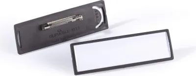 Obrázek produktu pro DURABLE Jmenovka CLIP CARD 17x67 mm s plochým špendlíkem, ?erná, 813301, 25 ks