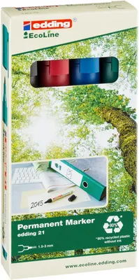 Obrázok produktu pre Edding 4-21-4 21 permanentný popisovač EcoLine - opakovane plniteľný, 1,5 - 3 mm, rôzny