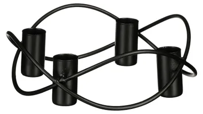 Obrázek produktu pro Kandelaar černá dekorace - stylový svícen na 4 svíčky 17 cm