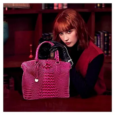 Produktbild von Damenhandtasche Mittelgroß Krokodiloptik Elegante Schultertasche Henkeltasche Umhängetasche Tote für Büro und Reisen
