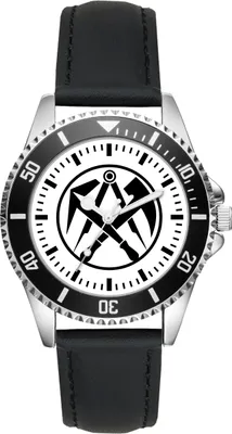 Produktbild von KIESENBERG Herrenuhr Armbanduhr Dachdecker Geschenk Fan Artikel Zubehör Fanartikel Analog Quartz Uhr L-1300