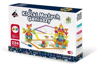 Zdjęcie produktu dla Klocki geometryczne śnieżynki dla małych geniuszy 224 elementy