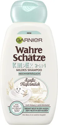 A bottle of Garnier shampoo for children.