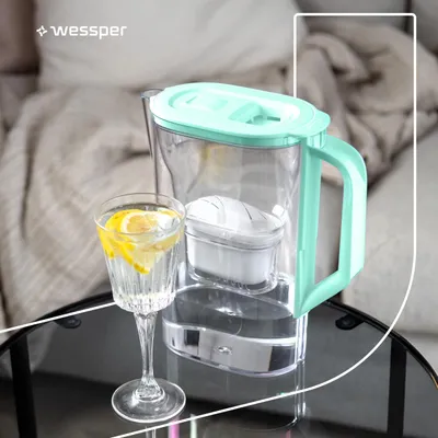 Productafbeelding van Waterfilterkan 2,7 l, met filterslijtage-indicator, waterfilterkaraf, voor keuken