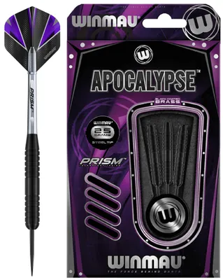 Produktbild von Winmau Darts Set Steeltip Schwarz 25g - Professionelle Brass Dartpfeile