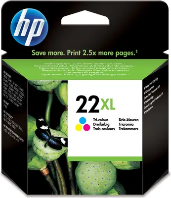 Produktbild von HP 22XL, Hohe (XL-) Ausbeute, Cyan, Magenta, Gelb, Tinte auf Farbstoffbasis, 11 ml, 1 Stück(e), 415 Seiten