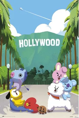 Produktbild von BT21 - Hollywood - Poster Druck - Größe 61x91,5 cm