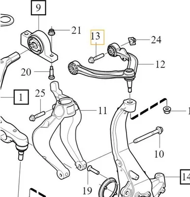 Zdjęcie produktu dla VOLVO S90 V90 II śruba górnego przedniego wahacza M10x65 30746594