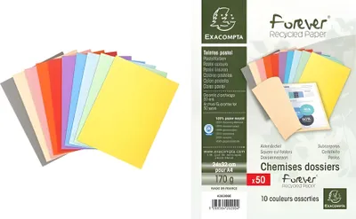 Zdjęcie produktu dla EXACOMPTA 420200E Okładka na dokumenty FOREVER 180 DIN A4 różne kolory