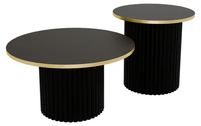 Produktbild von Couchtisch LOMELO 2in1 Schwarz/Schwarz/Gold