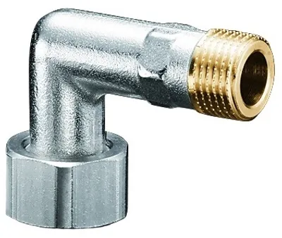 Produktbild von Oventrop Bogenverschraubung DN 15, 1/2" AG, ÜM 3/4" IG, Messing vernickelt
