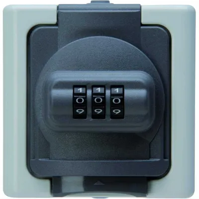 Produktbild von KOPP Steckdose 1f arkws glz AP horiz Klappd IP44