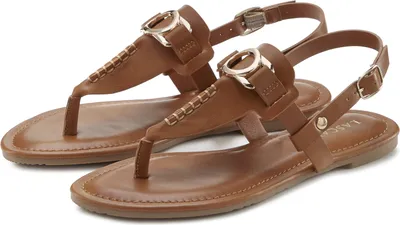 Produktbild von VIVANCE Zehentrenner Sommerschuh, camelfarben Größe 42