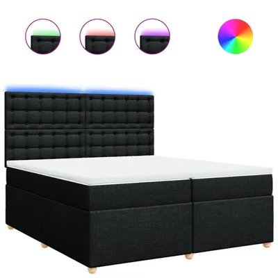 Produktbild von vidaXL Boxspringbett mit Matratze Schwarz 200x200 cm Stoff