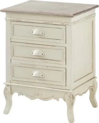 Produktbild von OXM Nachttisch Rimini Creme / Hellbraun 48 x 63 x 38 cm