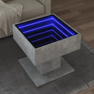 Produktbild von Möbel LED-Couchtisch Betongrau 50x50x45 cm Holzwerkstoff - Couchtische 847528