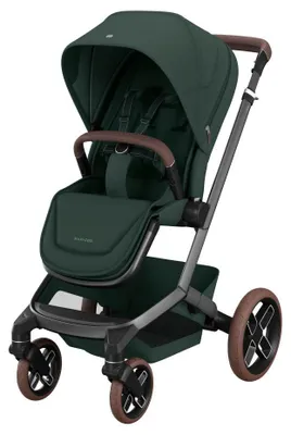 Produktbild von Maxi-Cosi Fame Kinderwagen ab der Geburt, Erstklassiger Komfort, LumiRide System, SlideTech Travelsystem, Unterwegs aufladen, Twillic Green